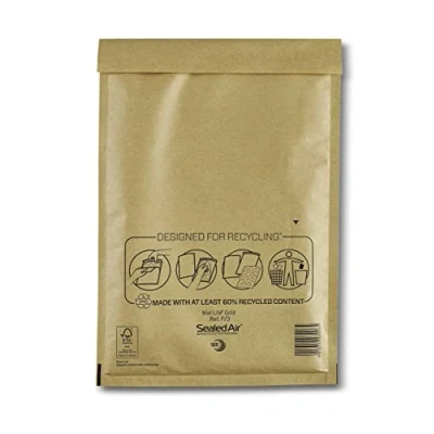 Image of F/3 220 x 330mm Mail Lite Bubble Lined Mailers Envelopes Genuine Sealed Air Padded Peel and Seal Envelope Brown Golds 50 PCS
