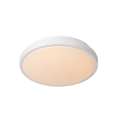Image of LUCIDE Dasher Modern Flush Ceiling Light Bathroom Ø29,3cm LED 1x12W 2700K IP44 White