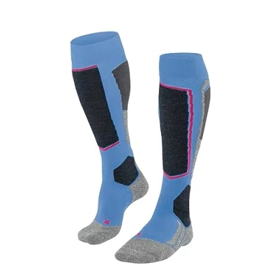 Image of FALKE Women&#039;s SK2 Intermediate Vegan W KH Lyocell Functional Yarn Warm Thick 1 Pair Skiing Socks, Blue (Blue Note 6545), 5.5 6.5