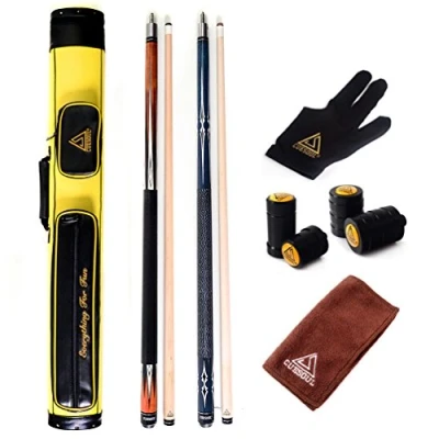 Image of CUESOUL Combo Set of House Bar Pool Cue Sticks 2 Packed in 2x2 Hard Case(CS R209 E205 E103)