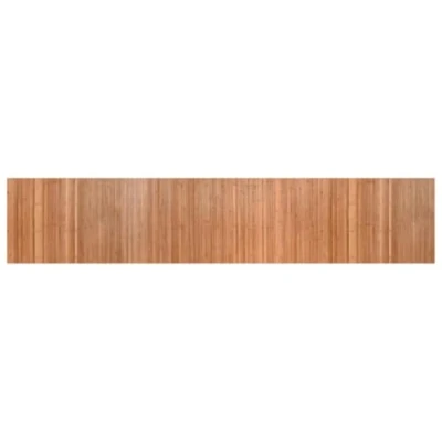 Image of vidaXL Bamboo Rug Floor Mat 60x300cm Rectangular Non Slip, Water Resistant Hallway/Area Carpet Runner in Natural Brown Tone