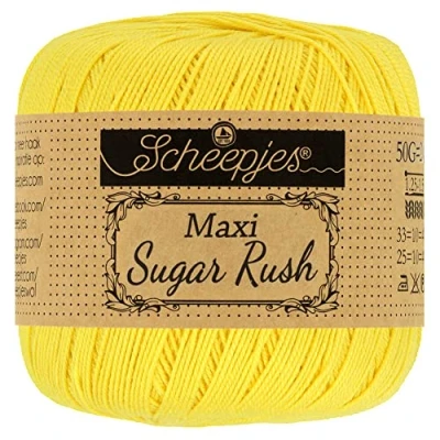 Image of Scheepjes Maxi Sugar Rush 280 Lemon Yarn 10x50g