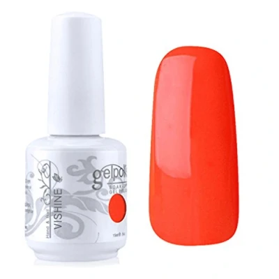 Image of Vishine Gelpolish Lacquer Color Soak Off UV LED Gel Nail Polish Manicure Orangered(1475)