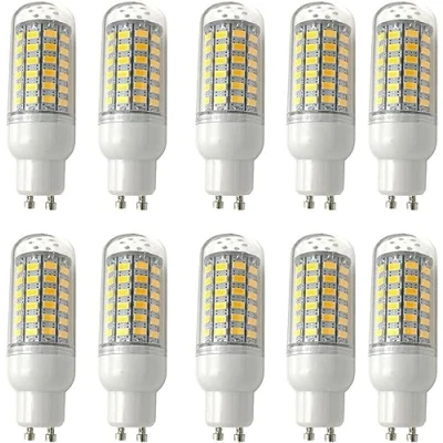 Image of Aoxdi GU10 LED Corn Bulbs 10W, Warm White, 69 SMD 5730 Edison Screw Light Bulb, AC220 240V, 10 Pack (Warm White)
