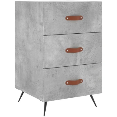 Image of vidaXL Bedside Cabinet Concrete Grey 40x40x66 cm Engineered Wood