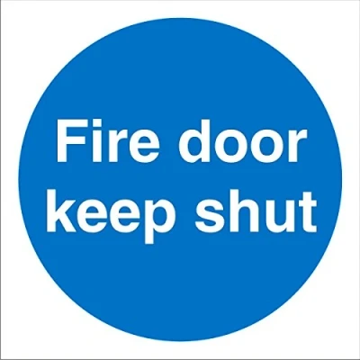 Image of Seco Fire Door Keep Shut Sign, 200mm x 1mm Semi Rigid Plastic