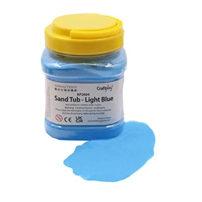 Image of Craftplay Coloured sand art 1 KG Tub Free flowing (Light blue)