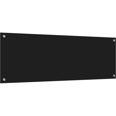 Image of vidaXL Black Tempered Glass Kitchen Backsplash 120x40x0.6 cm