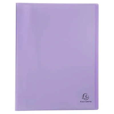 Image of Exacompta Ref. 88475E Pack of 5 Chromaline Pastel document covers 40 smooth crystal pockets 80 views for A4 dim 24 x 32 cm mauve translucent recycled polypro cover