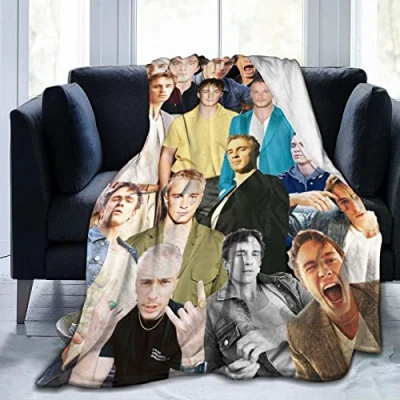 Image of sacjvoek Blanket Drew Starkey Soft and Comfortable Wool Fleece Throw Blankets for Sofa Office car Camping Yoga Travel Home Decoration Cozy Plush Beach Gift