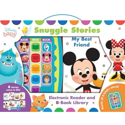 Image of Disney Baby Mickey, Minnie, Frozen, and More! Electronic Me Reader Jr Snuggle Stories 8 Book Library PI Kids