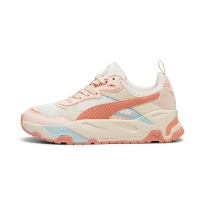 Image of PUMA Men&#039;s Trinity Sneaker, Warm White DEEVA Peach Island Pink Frosted Dew, 4 UK