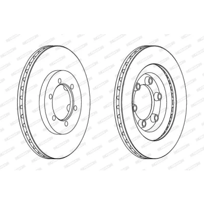Image of 4144105110, 4144106210, 4144106211 Brake disc FERODO PREMIER DDF1346 278mm 23,9mm 6 109mm Vented Oiled SSANGYONG: Rexton / 2, Musso Off Road