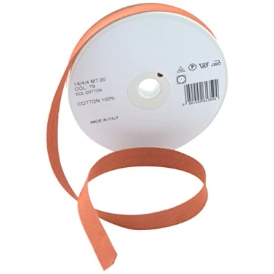 Image of Inastri 14/ 4/ 4 mm Cotton Bias Binding, Brown (Rust) 79