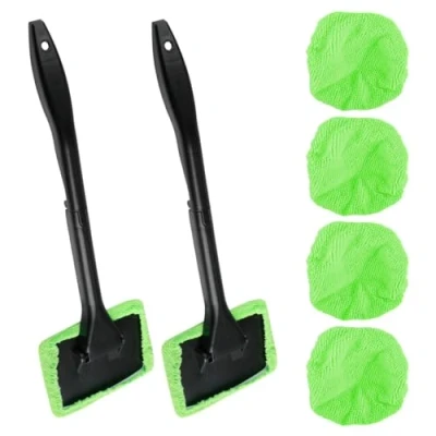 Image of Thyonta 6PCS Windscreen Cleaning and Defogging Brush Car Window Wiper Tool for All Kinds of Cars to Improve Glass Visibility(Green)