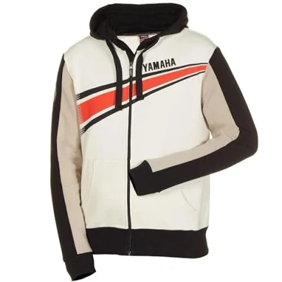 Image of Yamaha Men&#039;s Rev&#039;s Sirius Cream Hoodie Size Small