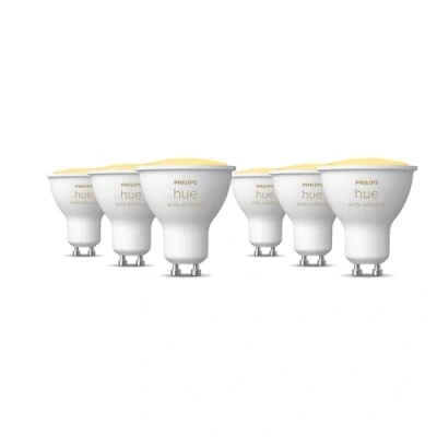 Image of PHILIPS HUE White Ambiance Smart LED Spotlight GU10, Pack of 6