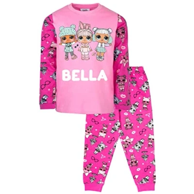 Image of L.O.L. Surprise! Personalised Kids Pyjamas Pink LOL Surprise Doll 100% Cotton Sleepwear Official Merchandise 7/8 Years