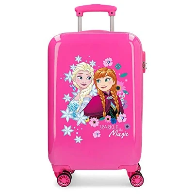 Image of Disney Frozen Sparkle Like Magic Pink Cabin Suitcase 37 x 55 20 cm Rigid ABS Combination Lock 33 Litre 2.6 kg 4 Double Wheels Hand Luggage