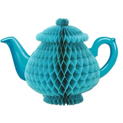 Image of Beistle Tissue Teapot 7&quot; Blue