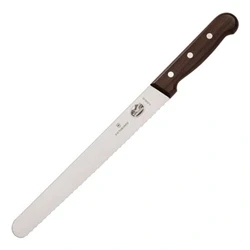 Image of Victorinox Wood 25cm Carving/Slicing Knife with Rounded Tip &amp; Serrated Edge (5423025)