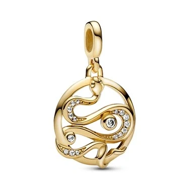 Image of Pandora Me Gold Snake Medallion Charm