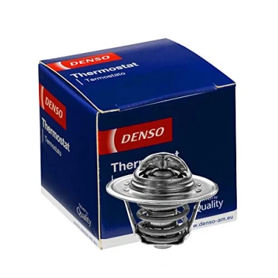 Image of 03L121113B, 03L121121E Engine thermostat DENSO DTM91475 91C with gaskets/seals VOLKSWAGEN: GOLF 6, Polo V Hatchback, Passat B6 Saloon