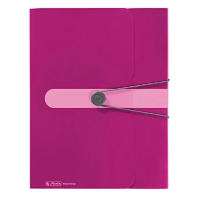Image of Herlitz Archive Box A4 Polypropylene with Spine Label Back Width 4 cm, 1 Piece, Design Print Opaque Apple Berry