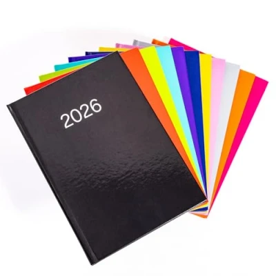 Image of evelay 2026 Diary A5 Week to View Full Year Office Organiser Planner Hardback Diaries Black