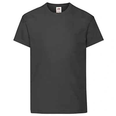 Image of Fruit of the Loom Childrens/Kids Original Short Sleeve T Shirt (3 4 Years) (Black)
