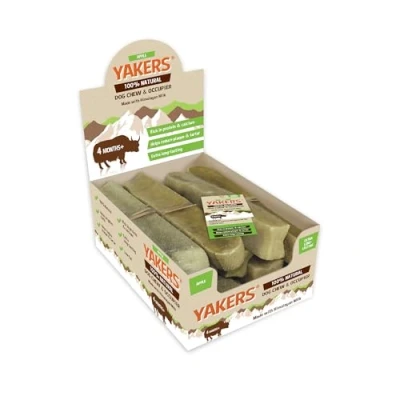 Image of YAKERS Apple Natural Dog Treats Dry Himalayan Yak Chew Bar, &amp; Occupier, Medium (Pack of 20)