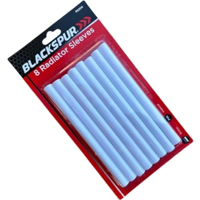Image of Radiator Pipe Covers White Sleeve Cover 15mm; 19.5cm Long Snap On PVC Plastic Cover, Pack of 8 Customizable Collars or Sleeves