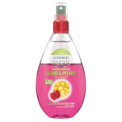 Image of Garnier Fructis Colour Protector Shine &amp; Care Shaker Pack of 3 (3 x 150 ml) Hair Treatment Duo Effect