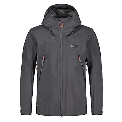 Image of Rab Men&#039;s Kangri GTX Waterproof Breathable Gore tex Jacket for Hiking, Trekking, &amp; Mountaineering Graphene X Large