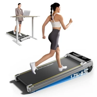 Image of YPOO Walking Pad with Incline 3 in 1 Under Desk Treadmill for Home and Office 2.5 HP 300 Lbs Portable treadmills LED Display Remote Control &amp; APP