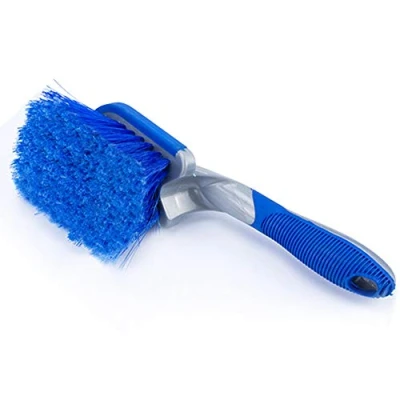 Image of WCBDUT Car Wheel Cleaning Brush, Brush for Alloy and Tyre Cleaning, Rim Cleaner Your Car, Motorcycle or Bicycle Tire Washing Tool (Short Handle)