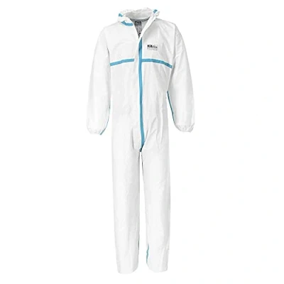 Image of Portwest BizTex Microporous Coverall Type 4/5/6 White Large