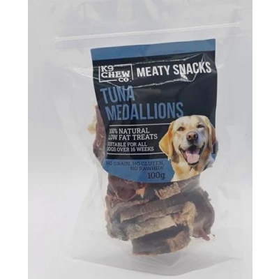 Image of *NEW* Meaty Snacks Tuna Medallions 100g 100% Natural Low Fat Dog Treats and Training Aid
