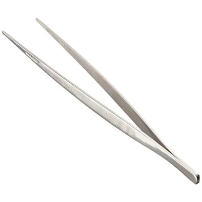 Image of Mercer Culinary M35130 Precision Tongs Straight 9 3/8 Inch, Stainless Steel