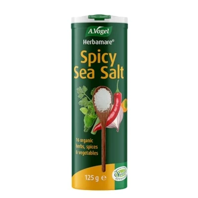 Image of A.Vogel Herbamare® Spicy Sea Salt 125g Unrefined Infused With 16 Organic Herbs, Spices and Vegetables