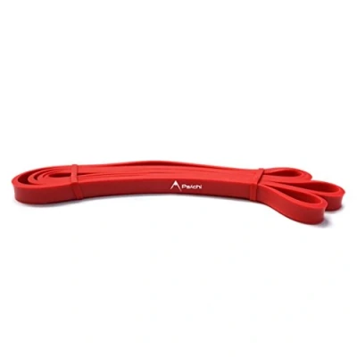 Image of Psychi Resistance Bands for Gym Workout, Fitness, Pull ups and Strength Exercise Elastic Thera Stretch Mobility Weightlifting, Yoga, Climbing, Pilates, Physio Rehabilitation (Red)