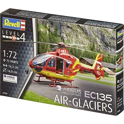Image of Revell 04986 Airbus Helicopters EC135 &quot;Air Glaciers&quot; 1:72 Scale Unbuilt/Unpainted Plastic Model Kit