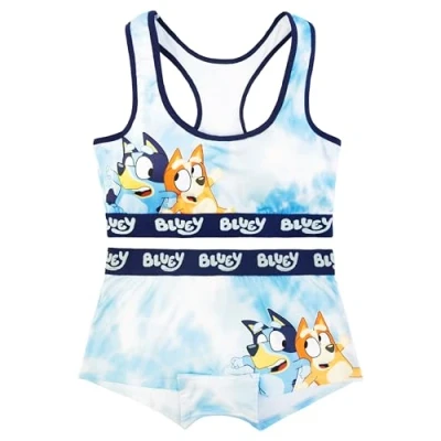 Image of Bluey Women&#039;s Juniors and Ladies Sports Bra &amp; Boy Short Underwear Sets in Sizes XXXS XL Panties, 2 Pack, XXX Small (Pack of 2)