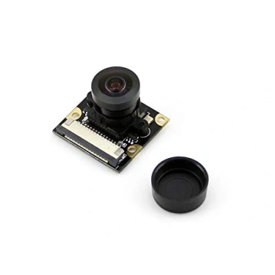 Image of Waveshare Camera Module Kit Wider Field View Fisheye Lens 5 MP OV5647 Sensor 1080P Supports Night Vision Adjustable Focal Length for All Version of Raspberry pi