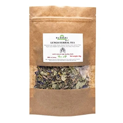 Image of Lungs Tea 50g Loose Natural Herbal Detox/Cough Relief Cold flu/Natural Cleanse/Bronchial Support Linden Coltsfoot Thyme Respiratory System Remedies by J.