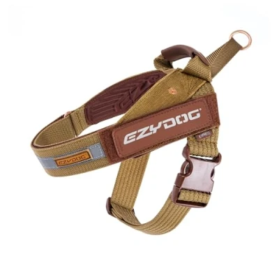 Image of EzyDog Express Dog Harness for Small, Medium and Large Dogs, Angled Ergonomic Design, Moulded Grip Handle, Easy Release Side Buckle (XS, Corduroy)