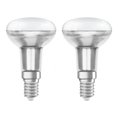 Image of Osram LED Star R50 Reflector Lamp, Socket: E14, Warm White, 2700 Kelvin, 2.6 W, 210 Lumen, 2 Pack