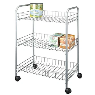 Image of Metaltex 938000039 Utility Cart, Stainless_Steel, Stainless Steel Look, 1 Pack