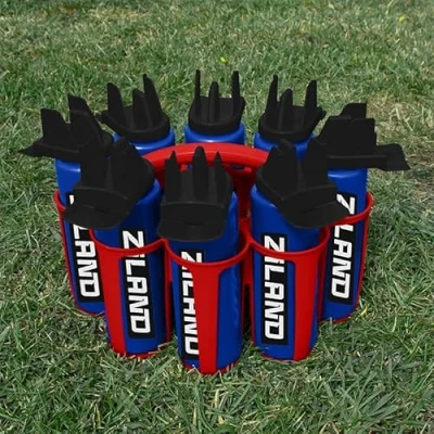 Image of Ziland Hybrid Water Bottle Set (8 x 1 Litre Bottles Carrier)(Blue/Black Red Carrier)