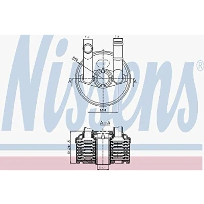 Image of 001409061, 001409061A, 001409069B Oil Cooler, automatic transmission NISSENS 90666